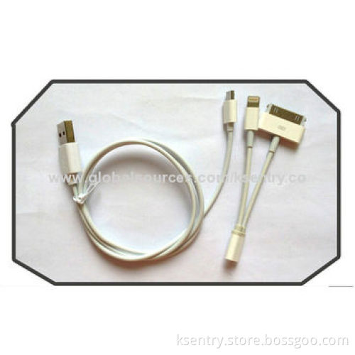 Newly designed airplane-shape USB car charger with 3-in-1 charging cable